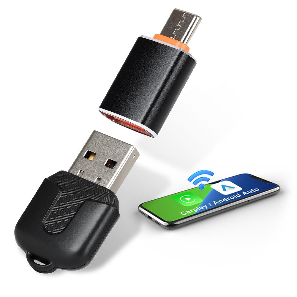 Wireless-Adapter für CarPlay & Android Auto, Karten & Sprachsteuerung Adapter