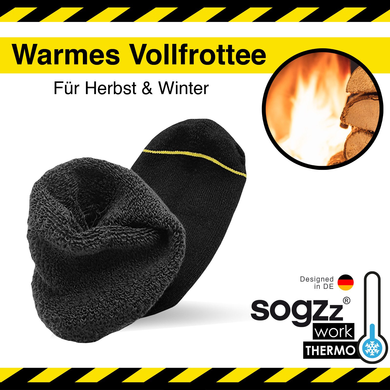 sogzz Arbeitssocken WORK THERMO Winter Herren, 10-20 Paar, Wintersocken Arbeit Socken (WORK THERMO, 10-Paar)