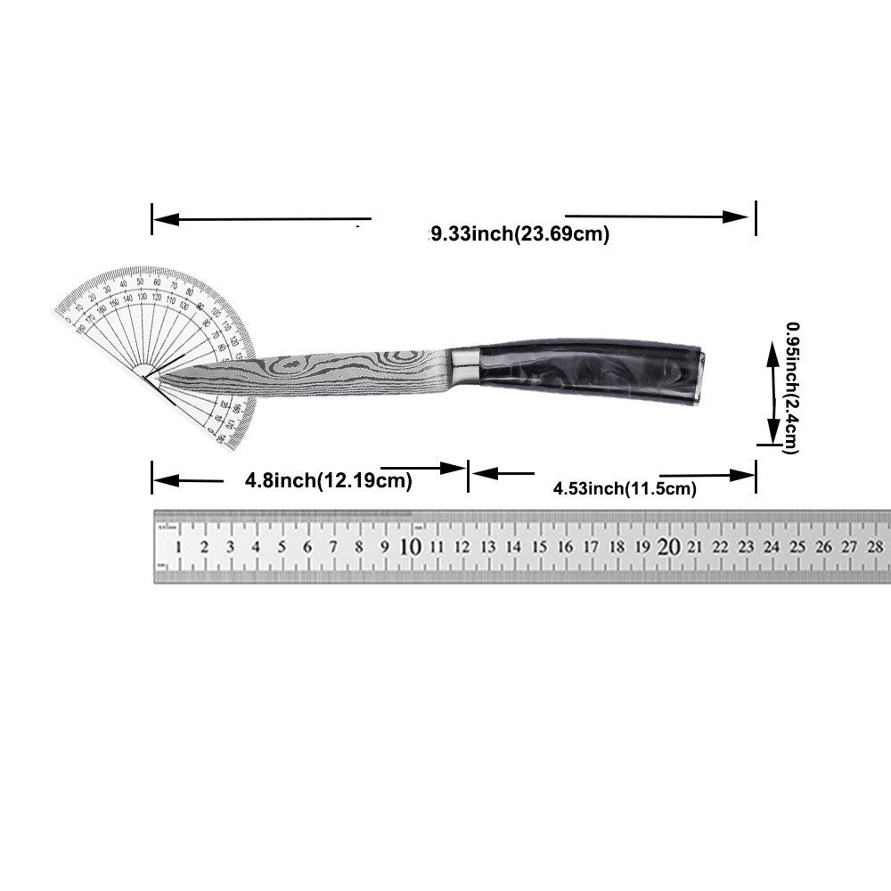 KingLux Allzweckmesser Allzweckmesser 12,7 cm Küchenmesser aus Hochkohlenstoff-Edelstahl