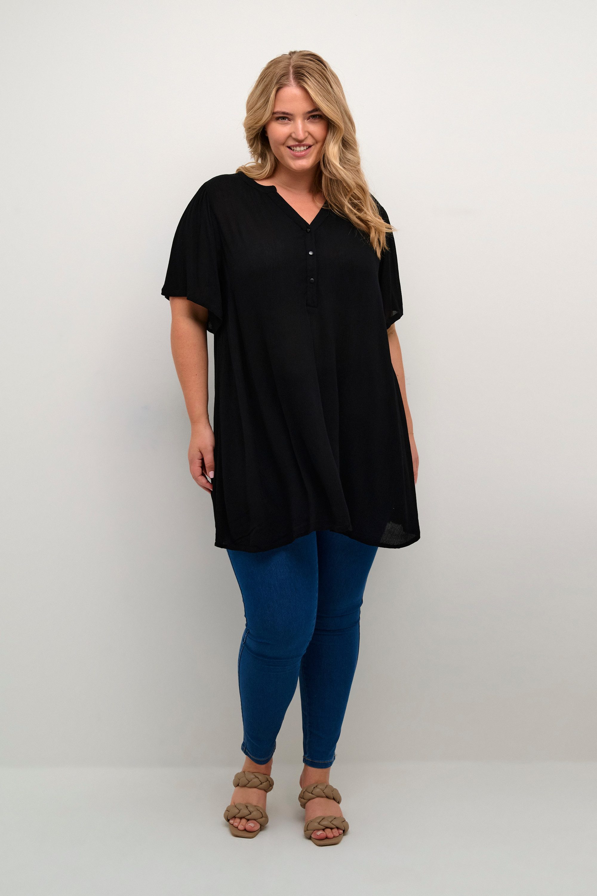 KAFFE Curve Tunikakleid Tunika KCami Große Größen