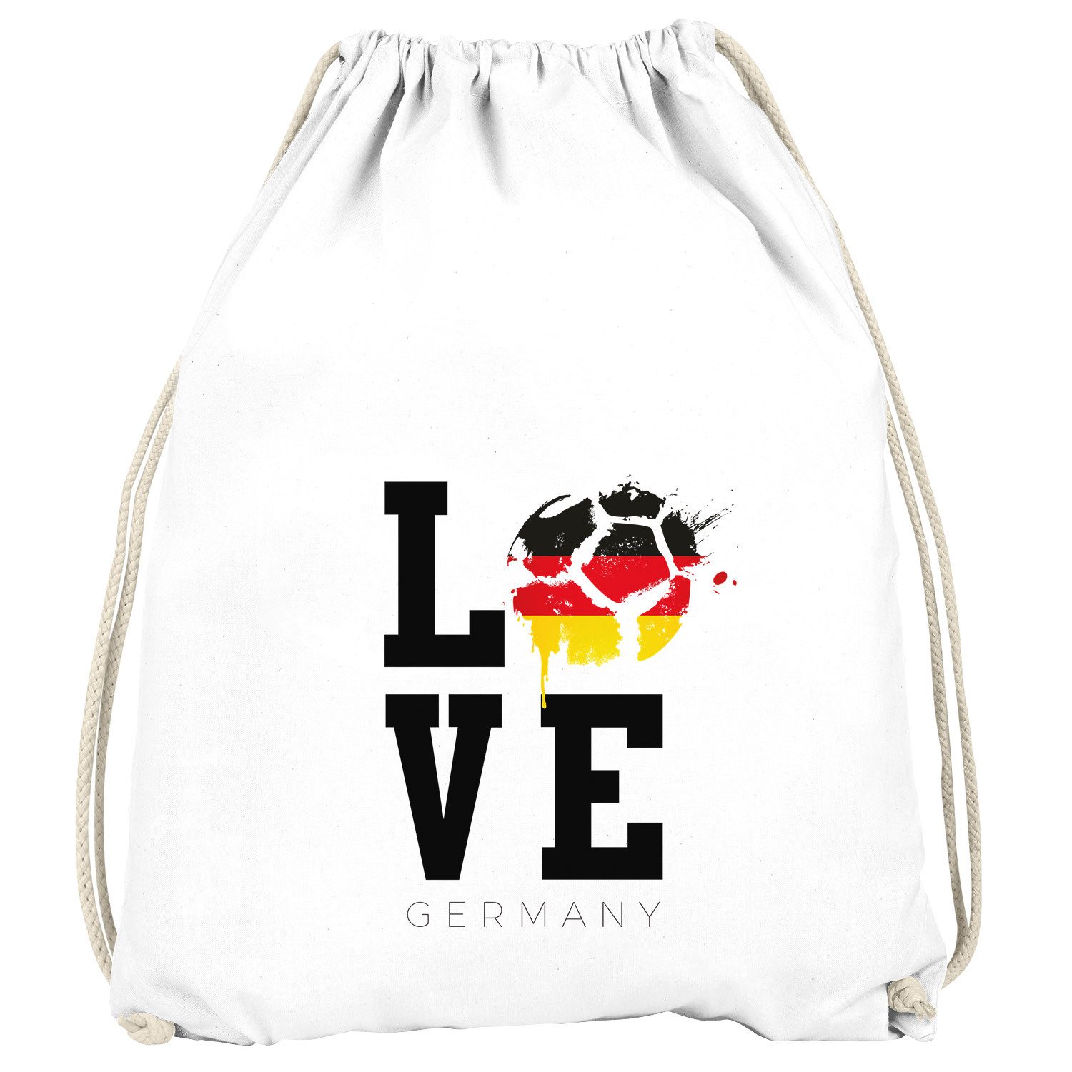 MoonWorks Turnbeutel Turnbeutel Deutschland Germany Love Fußball Fanartikel WM
