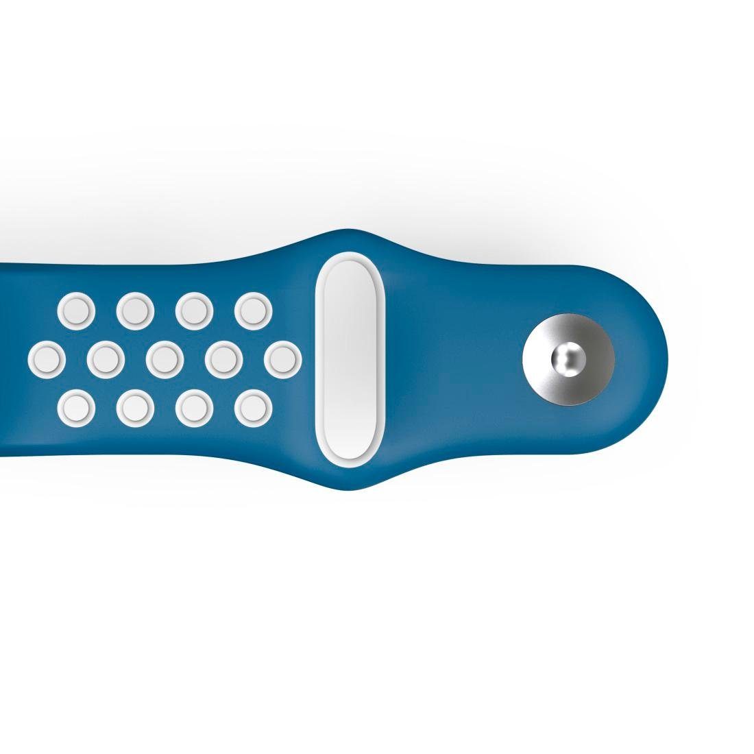 - - Ersatzarmband Abwaschbar Hama Fitbit blau atmungsaktives 3/4, Charge 22mm, Smartwatch-Armband Rutschfest Sportarmband, Schmutzabweisend
