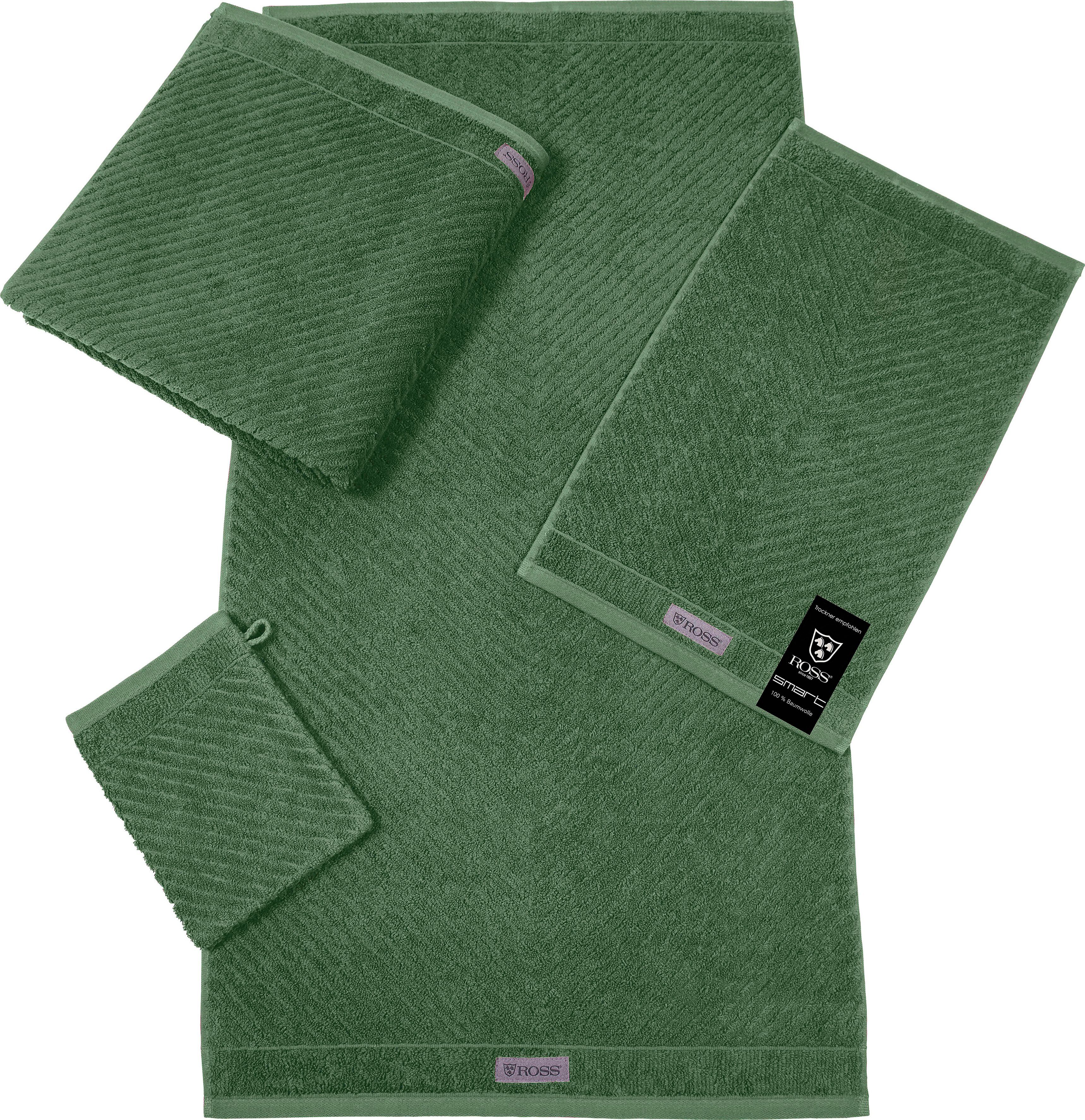 ROSS Gästehandtuch Smart, Frottier (6-St), Uni-Rippe günstig online kaufen