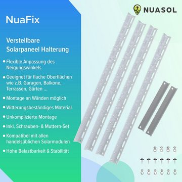 NuaSol NuaFix Panel Aufständerung Flachdach Solarmodul-Halterung, (Set, 720 mm)