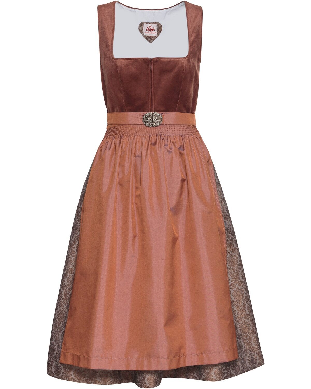 Spieth & Wensky Dirndl Samt Midi-Dirndl günstig online kaufen