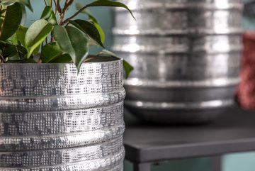 riess-ambiente Übertopf ORIENT silber (Set, 3 St), Vase · für Pflanzen · Metall · Handarbeit · Dekoration