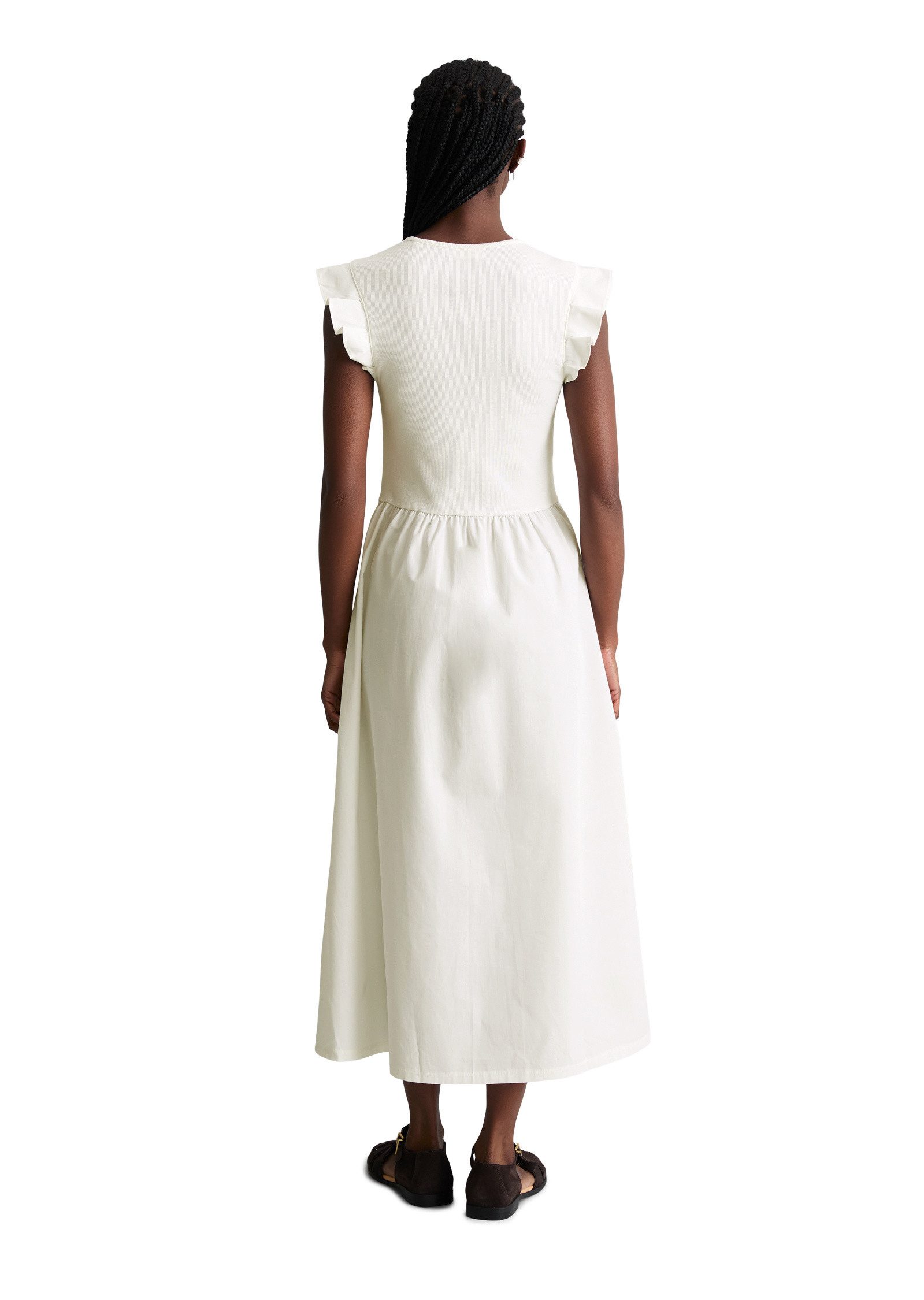 Marc O'Polo DENIM Jerseykleid mit Baumwoll-Popelinerock