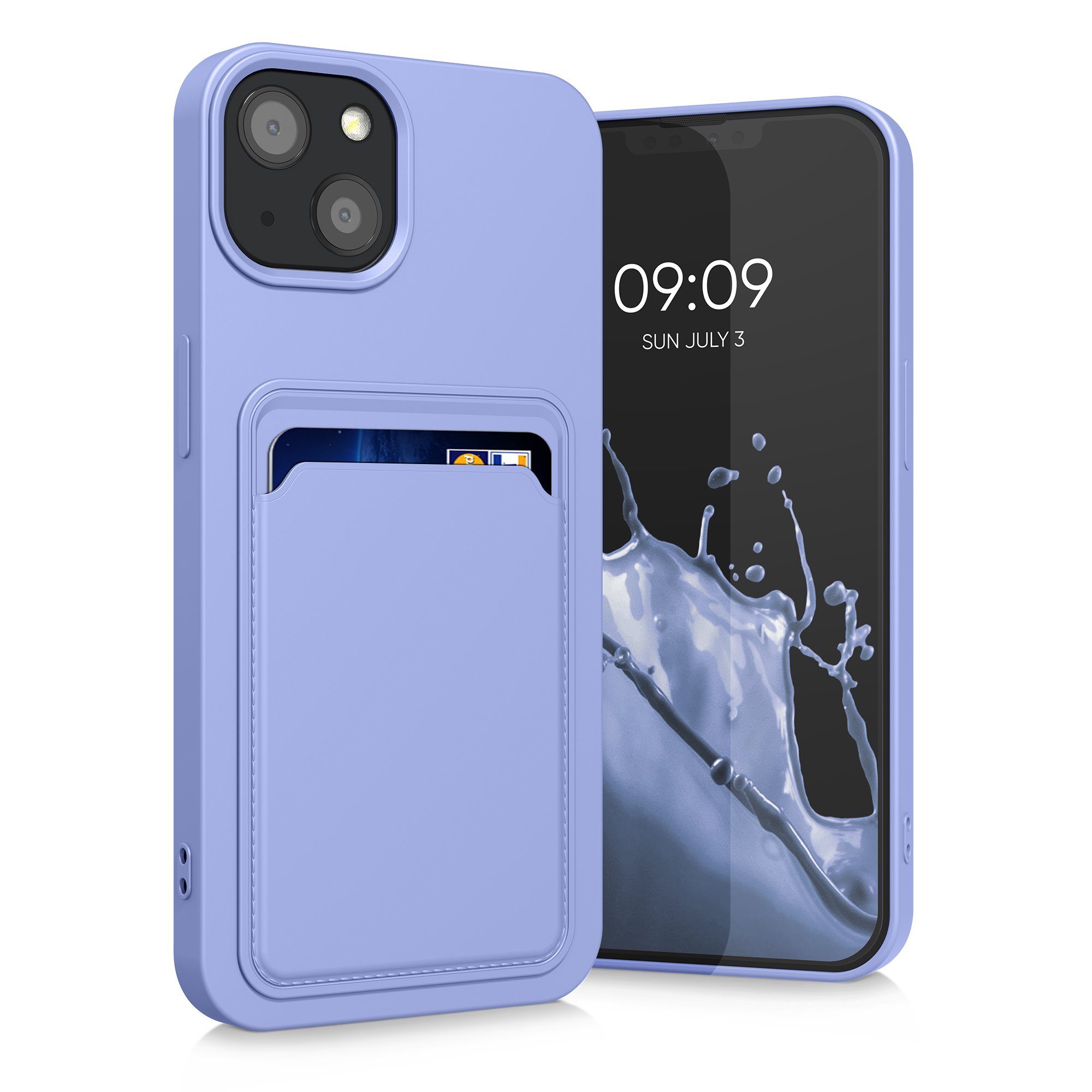 kwmobile Handyhülle Hülle für Apple iPhone 13, Handyhülle mit Fach für Karten - Handy Cover Case