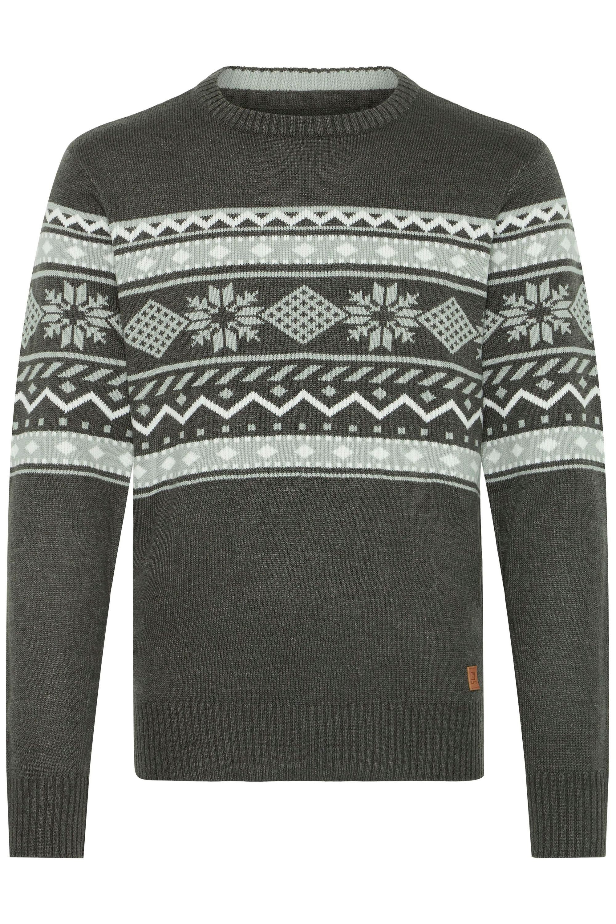 Blend Strickpullover BHNohr Klassischer Norweger Grobstrickpullover günstig online kaufen