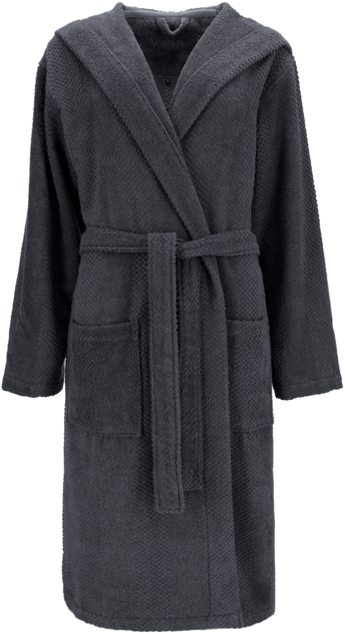 Vossen Unisex-Bademantel, Langform, Baumwolle