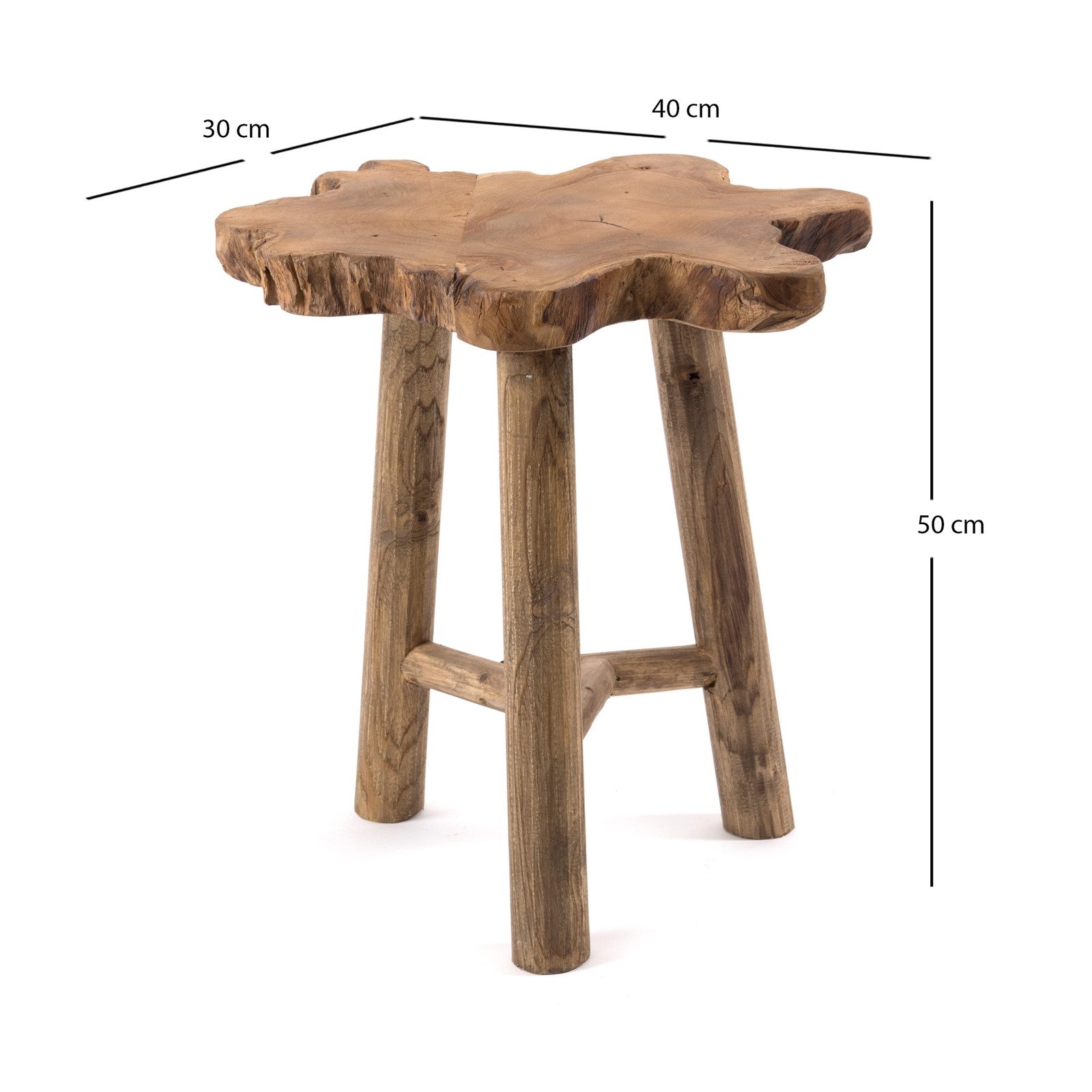 DESIGN DELIGHTS Beistelltisch BEISTELLTISCH "TREE", Altholz massiv, 50x40 c günstig online kaufen