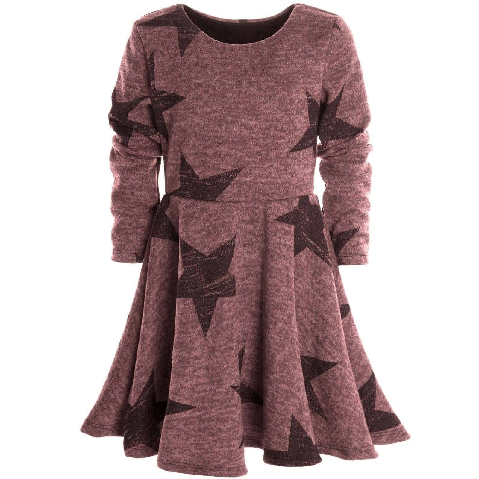 BEZLIT Sweatkleid Mädchen Winter Kleid 20678 (1-tlg) schwingender Rock Rosa