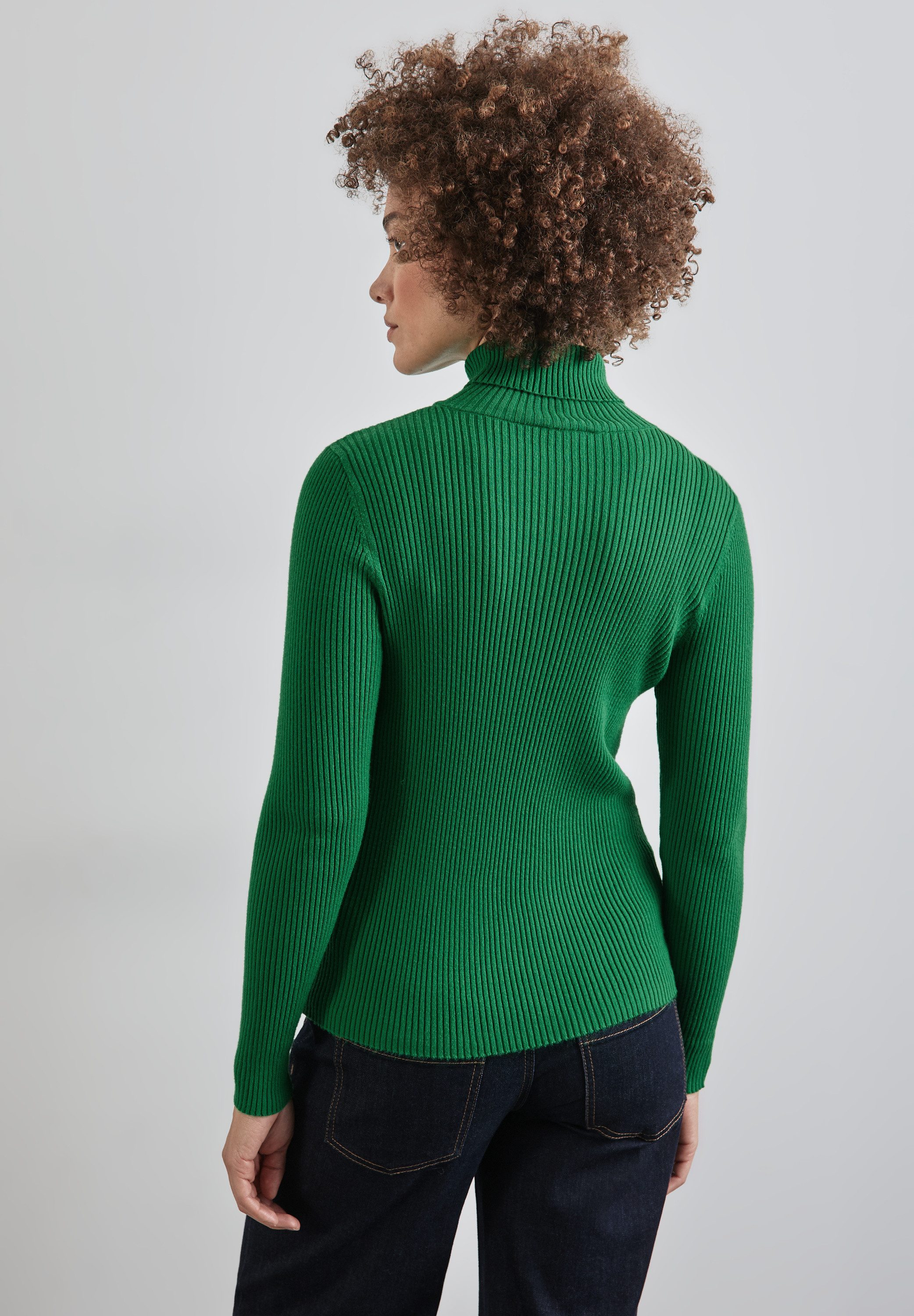 STREET ONE Rollkragenpullover, mit Rippstrick-Struktur günstig online kaufen