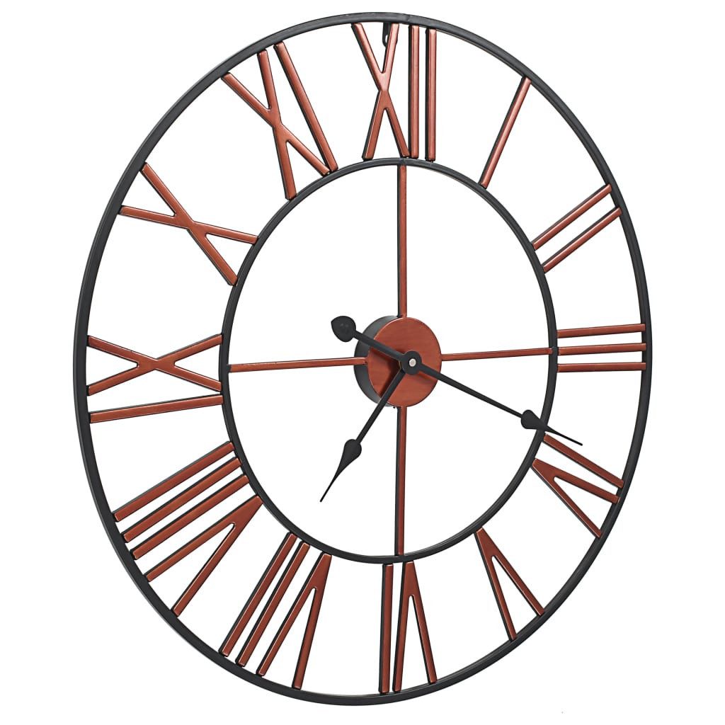 vidaXL Wanduhr Wanduhr Metall 58 cm Rot – Bild 3 von 5
