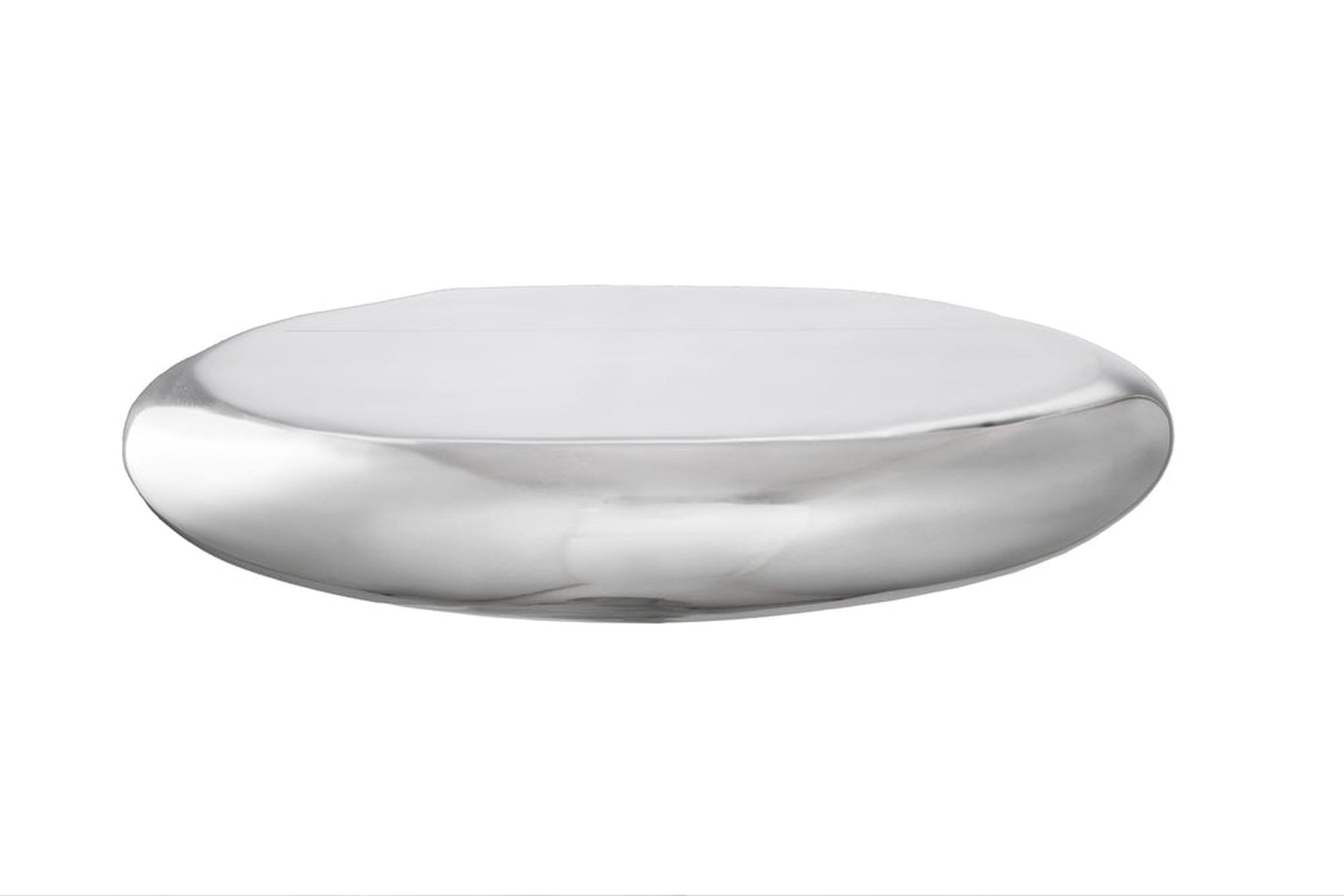 Licht-Erlebnisse Wandregal GENEVA, Schwebend aus Metall in Silber B: 40 cm rund Wandmontage