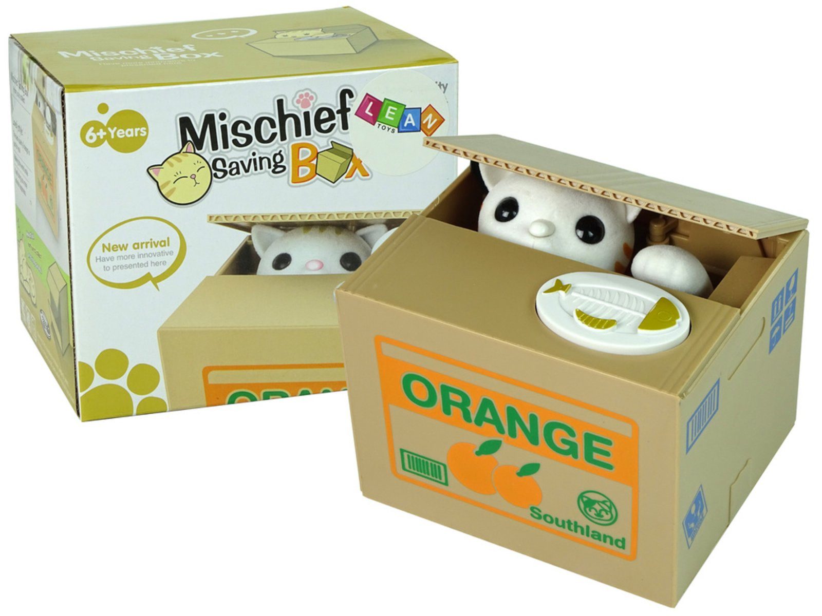 Wisam Lernspielzeug Pfötchen-Spardose Sparbüchse Katze Sparschwein