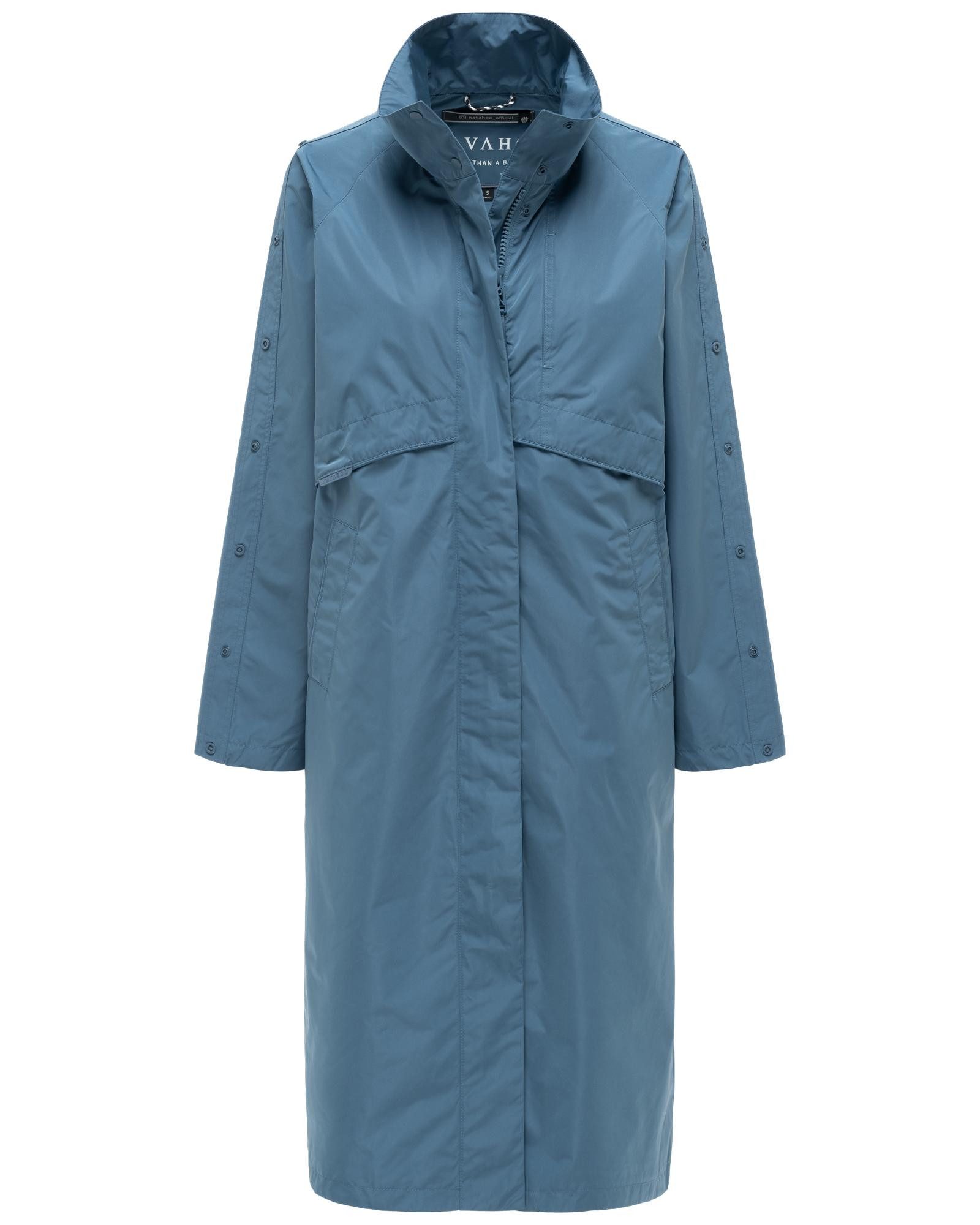 Navahoo Langmantel Zenblüte 14 Modischer oversized Damen Parka mit krempelbaren Ärmeln