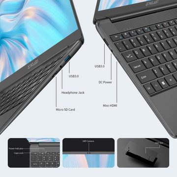 TECLAST F7 Plus3 Notebook, Notebook (Intel N4100, 256 GB SSD, FHD, Typ-C, USB3.0, Mini-HDMI, Ganzmetall-Leichtgewicht 1.4Kg (QWERTZ)