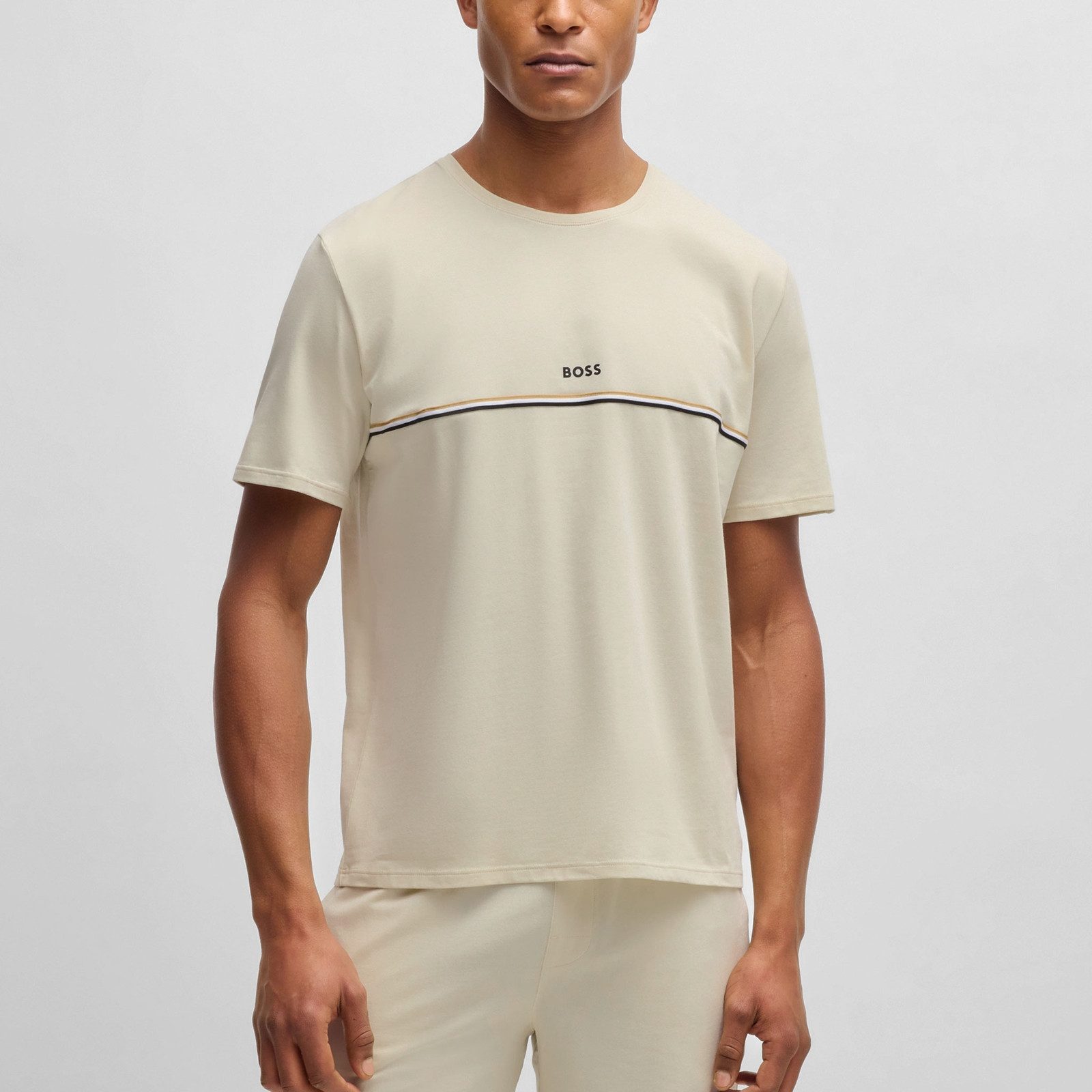 BOSS Kurzarmshirt Unique T-Shirt mit Boss-Logo günstig online kaufen