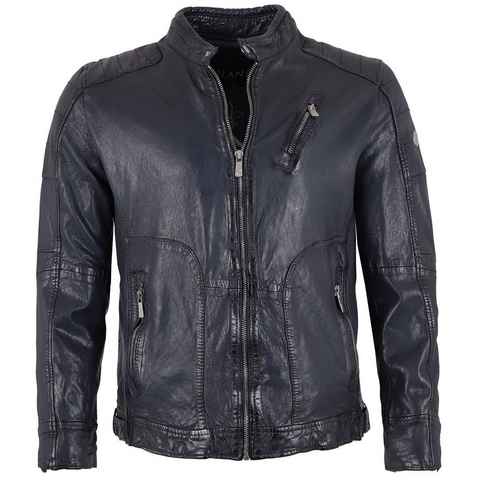 Jilani Lederjacke Joss Echtleder Lederjacke Lammnappa dunkelblau