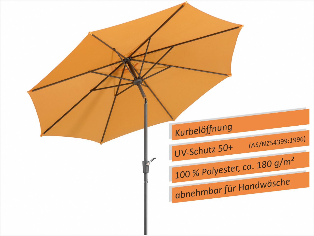 Schneider Schirme Marktschirm Schneider Sonnenschirm Harlem mandarine Ø 270 cm