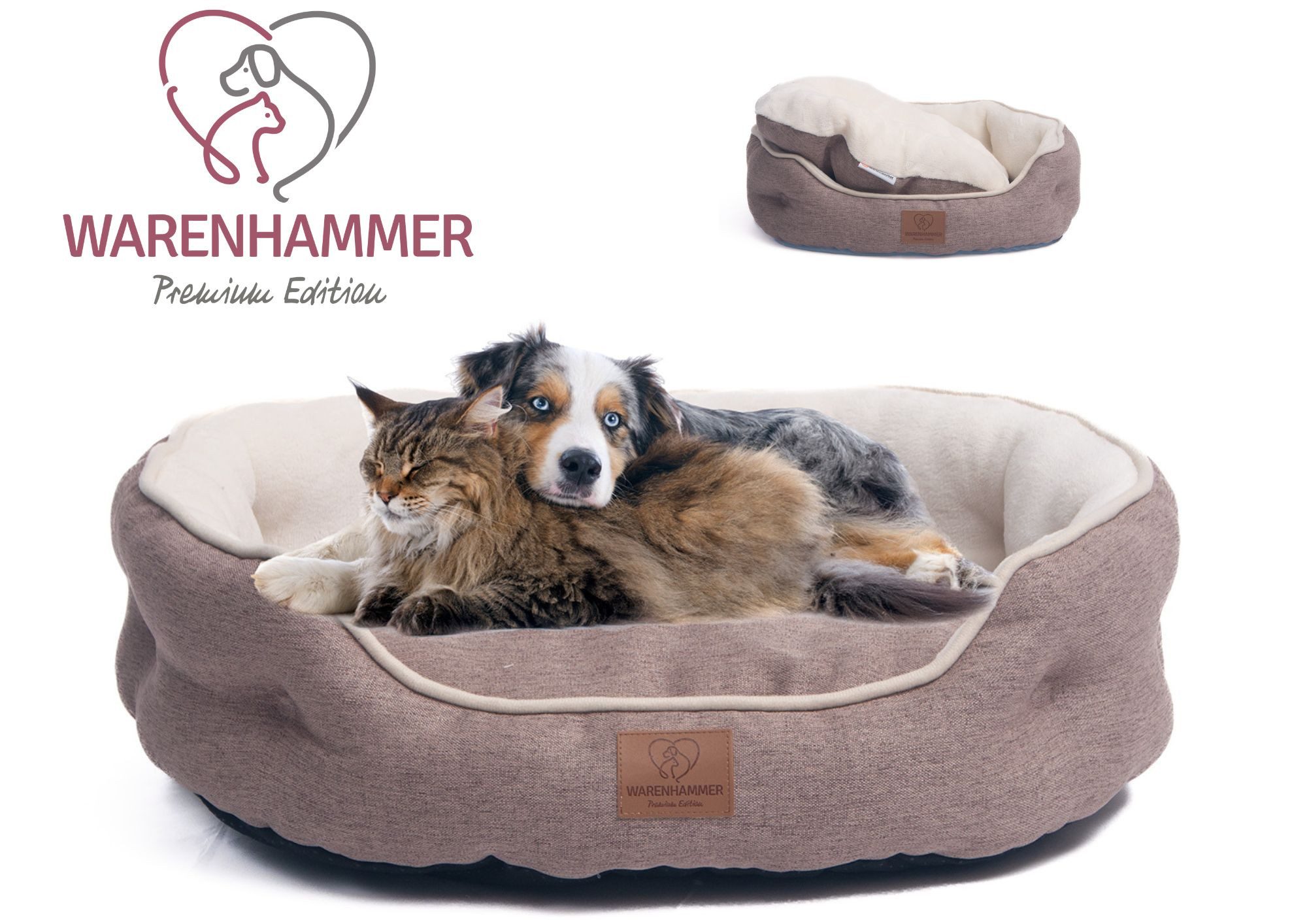 Warenhammer Tierbett Orthopädisches Premium Hundebett, Katzenbett, flauschi günstig online kaufen