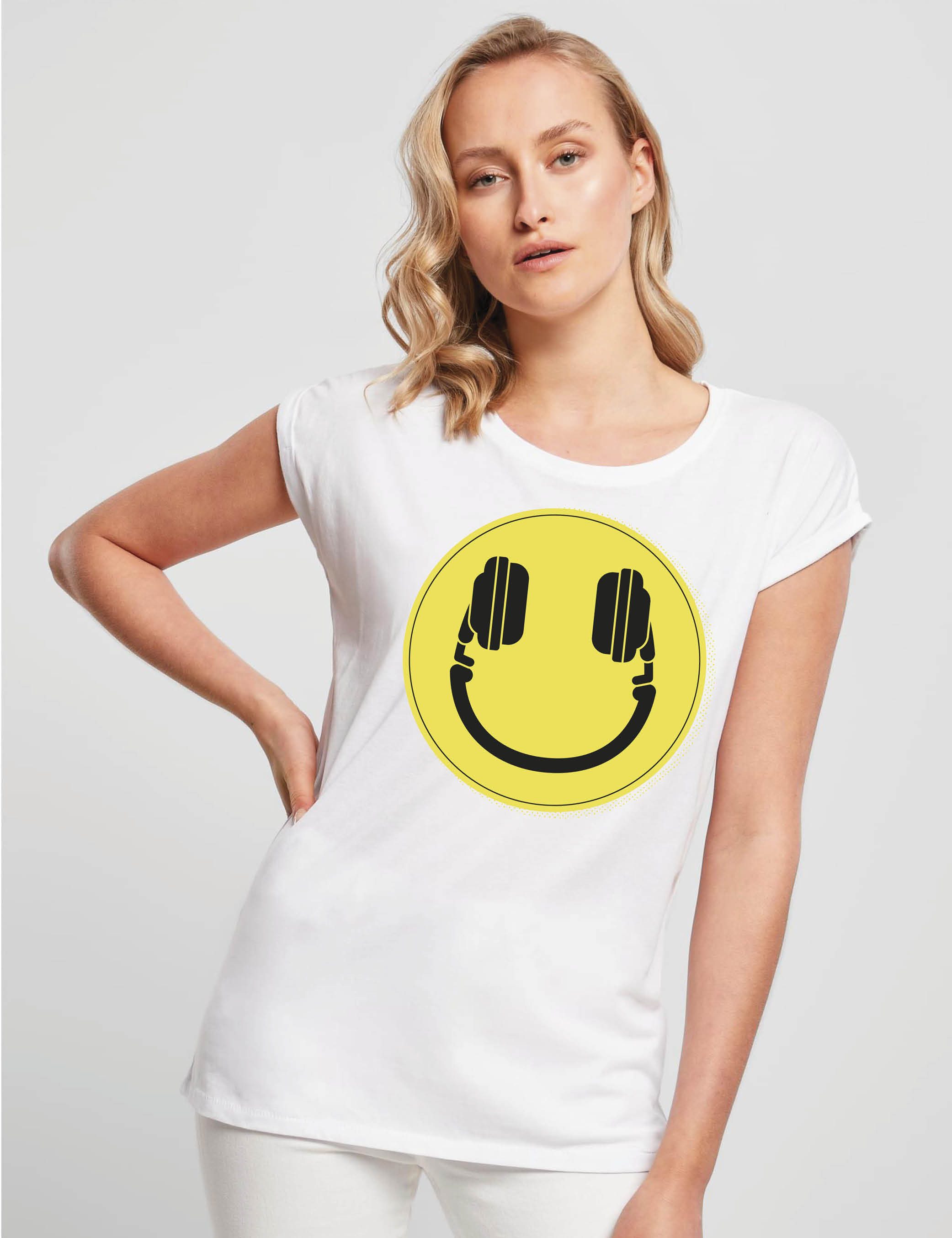 Youth Designz Print-Shirt "Headset Smiley" Damen günstig online kaufen