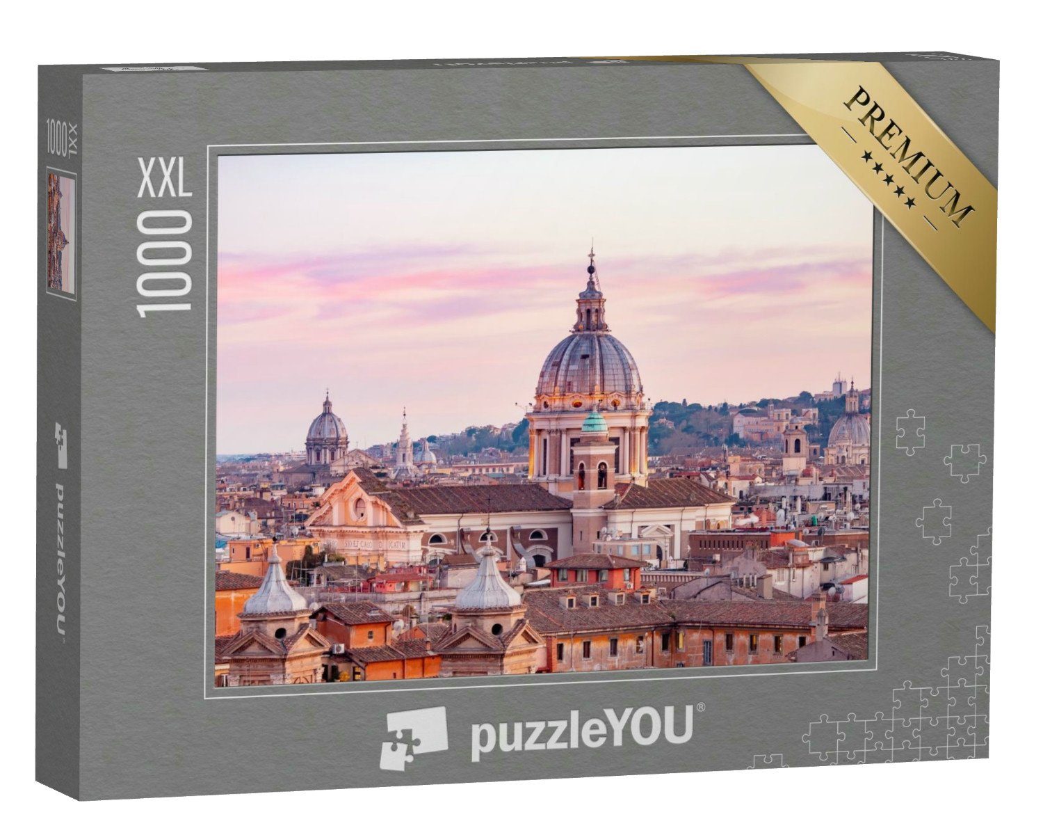 puzzleYOU Puzzle Blick auf den Sonnenuntergang in Rom, 1000 Puzzleteile, puzzleYOU-Kollektionen Europa, 500 Teile, 2000 Teile, 1000 Teile