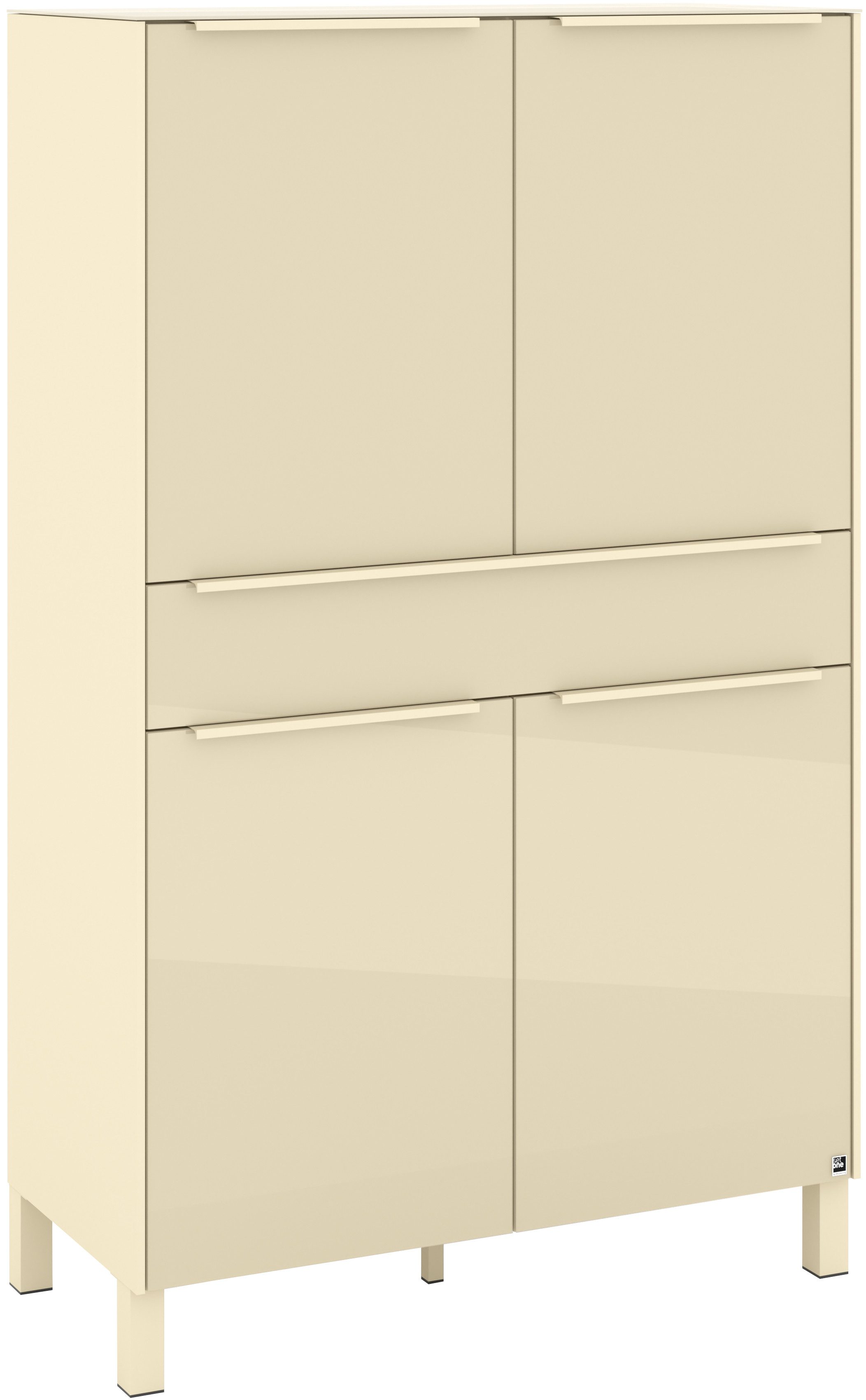 set one by Musterring Highboard Reno (1 St), Mit Vierkantfuß in diversen Farben, 152 cm Höhe & Farbauswahl