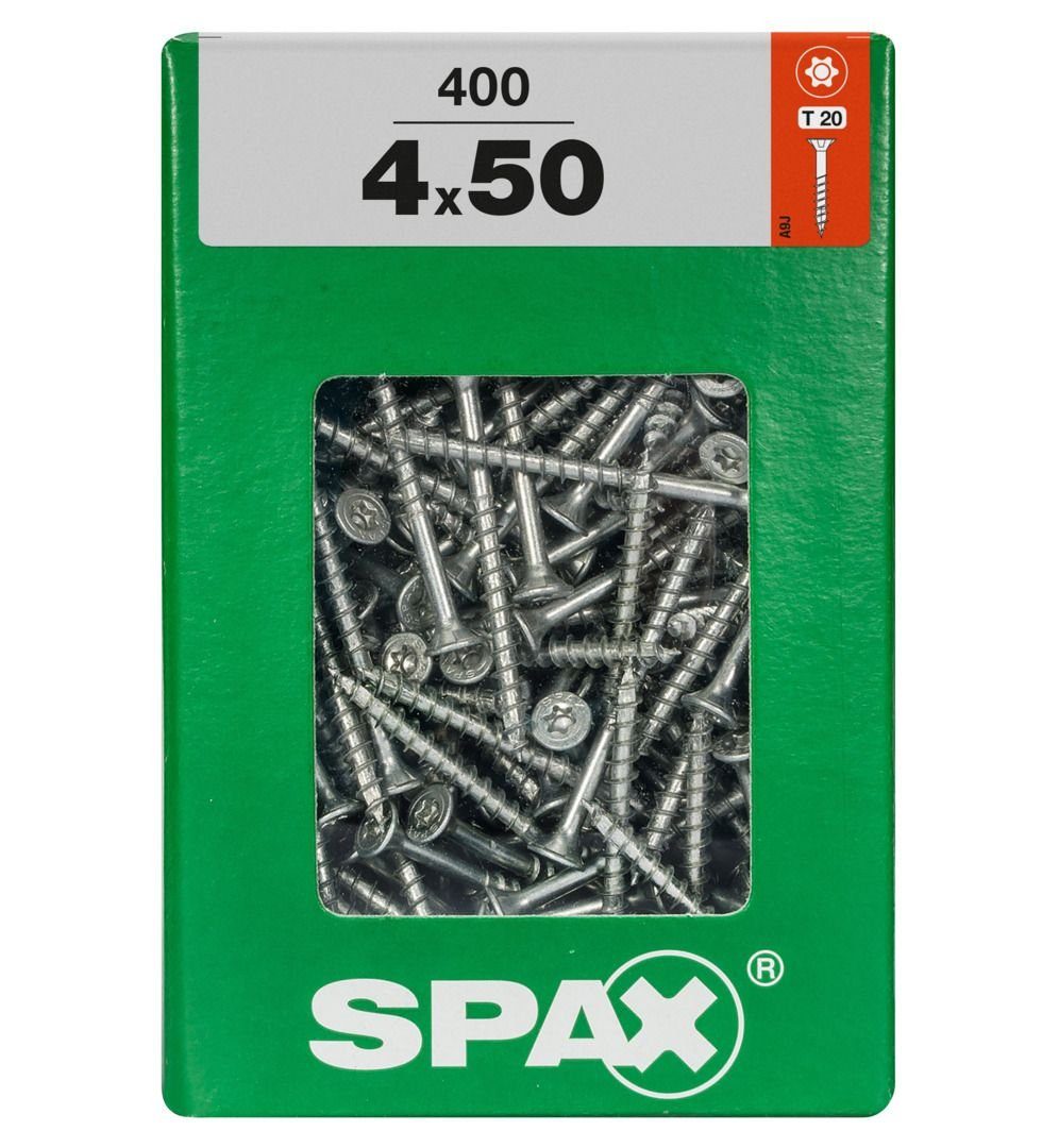 - 400 Holzbauschraube 20 x Universalschrauben TX mm 4.0 Spax 50 SPAX
