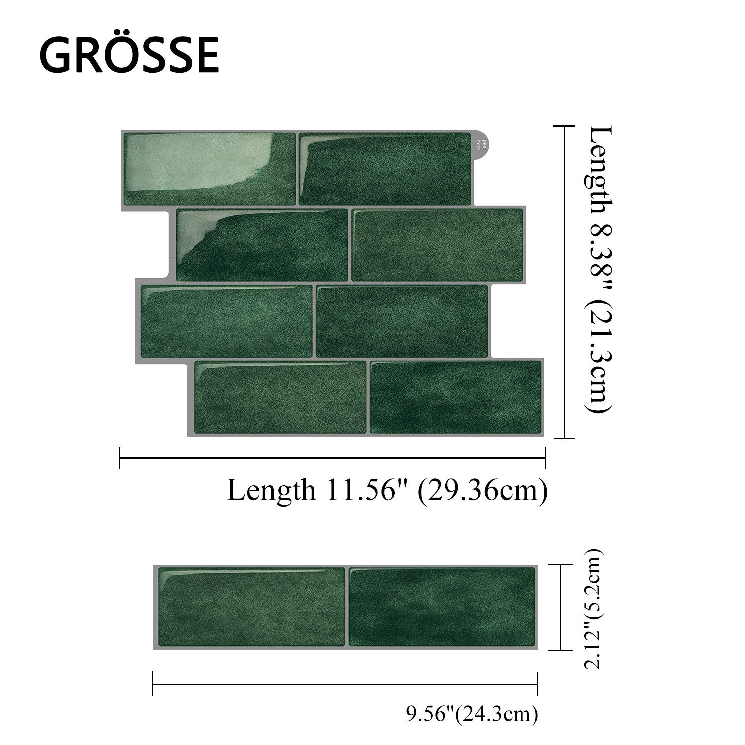 Coonoor Küchenrückwand selbstklebend Spritzschutz Küche 3d Wandpaneele 29.36 x 21.3cm, (1-tlg)