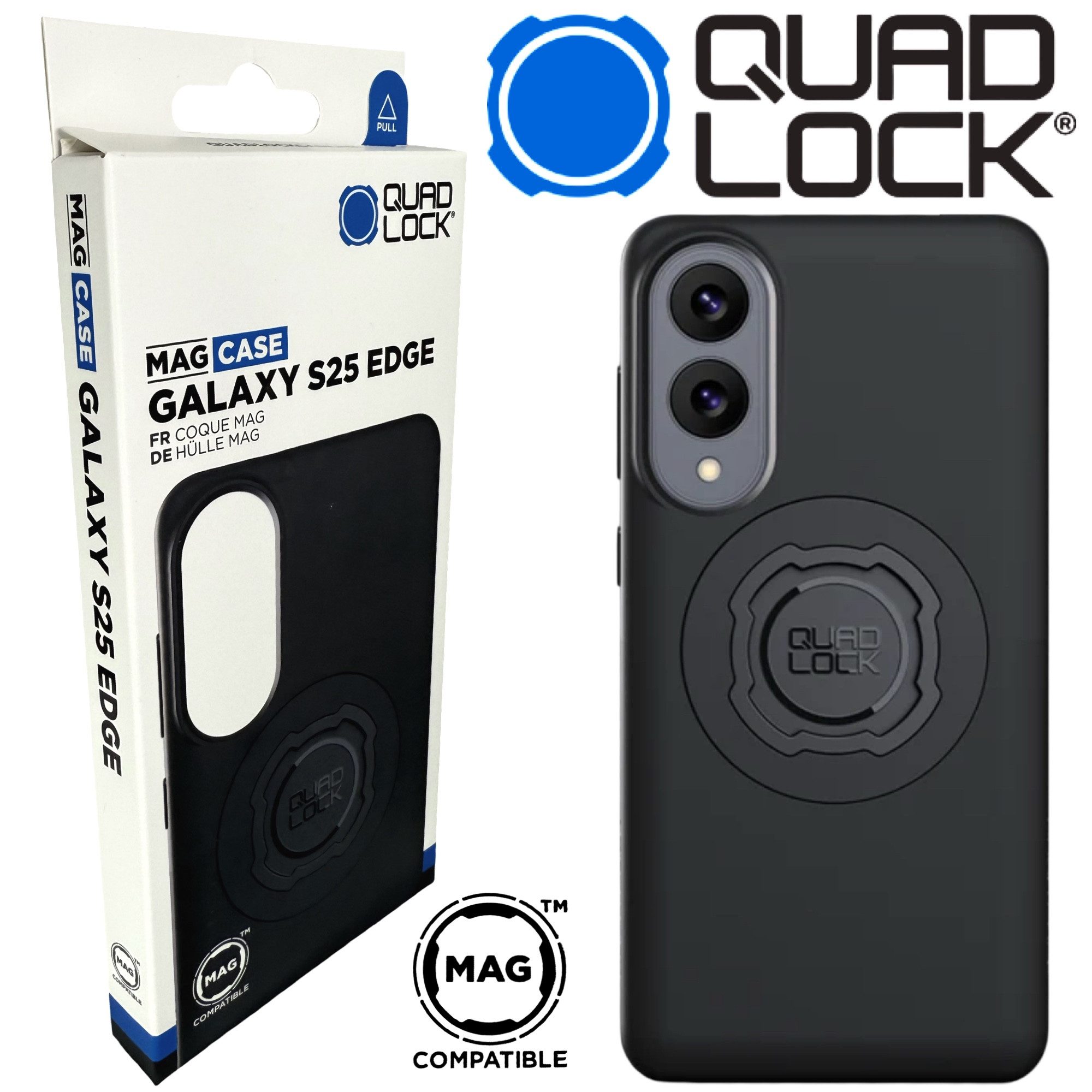 Quad Lock Handy-Halterung QUAD LOCK MAG Case Handy Schutz Hülle Halter Samsung Galaxy S25 Edge