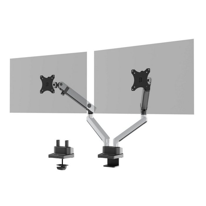 DURABLE SELECT Wandhalterung (Durable Monitor Halterung SELECT PLUS mit Arm für 2 Monitore Tischbefestigung VESA Flexibel einstellbar 509723)