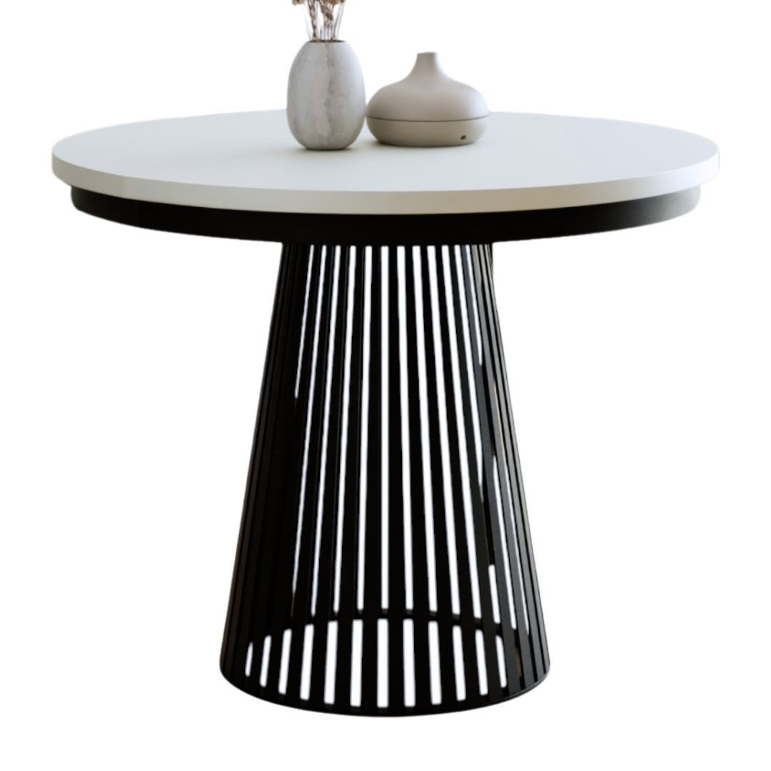 Compleo Esstisch Rund, Säulengestell mit Rillenstruktur DAST (TOPSELLER), A günstig online kaufen