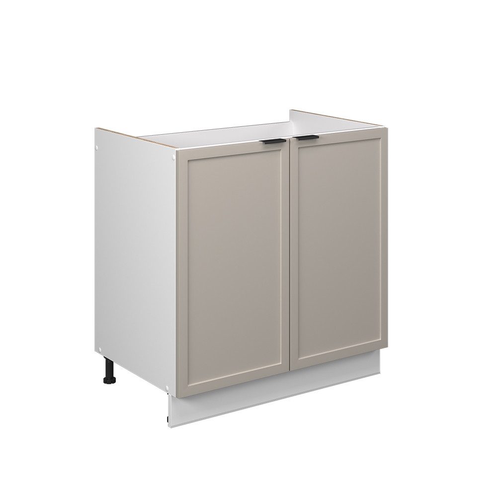Vicco Spülenunterschrank Fame-Line, GrauBeige/Weiß, 80 cm günstig online kaufen