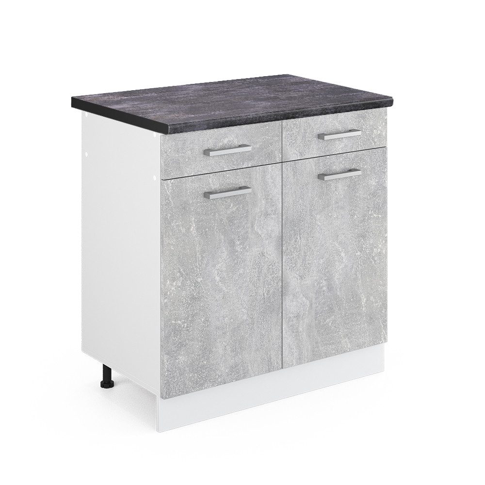 Vicco Unterschrank R-Line, Beton/Weiß, 80 cm, günstig online kaufen