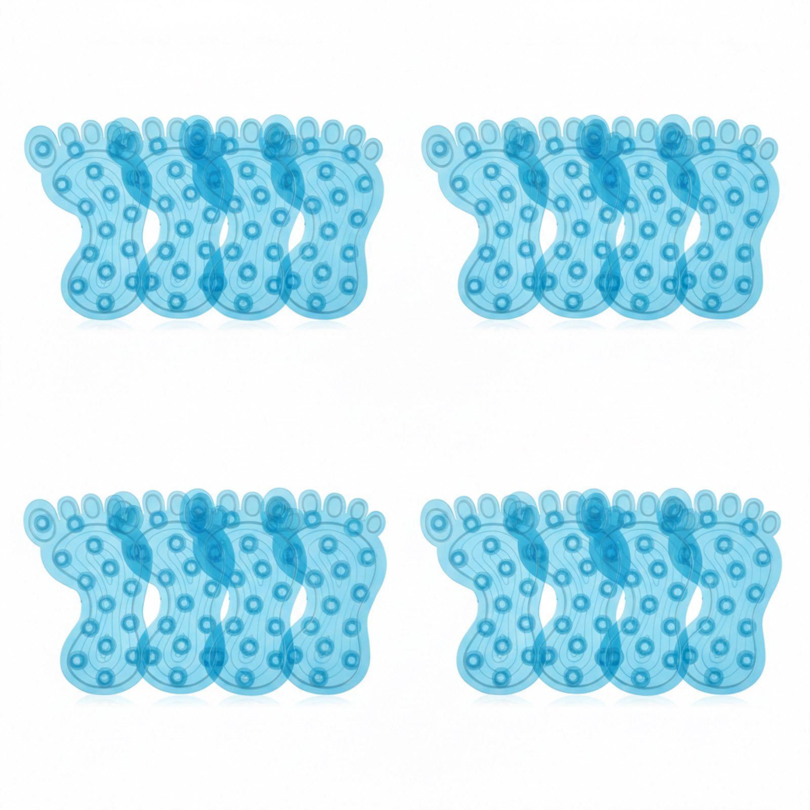 HAC24 Duscheinlage Anti-Rutsch Pads für Dusche & Badewanne Rutschfeste Duschpads, B: 9,5 cm, L: 14,5 cm, Set, 16-tlg., mit Saugnäpfen