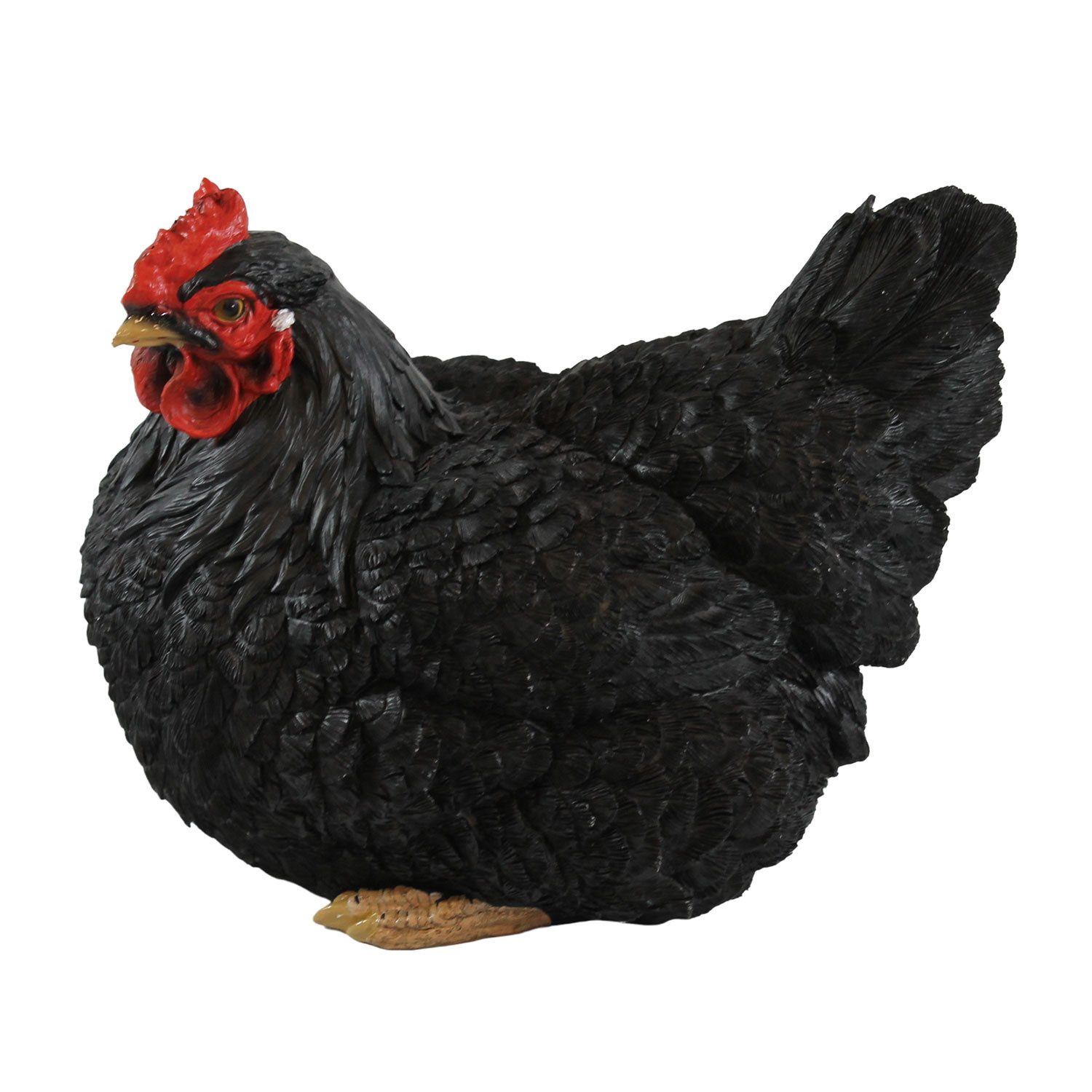 Fachhandel Plus Tierfigur Dekofigur Henne Huhn Berta sitzend lebensecht (1 St), für alle Freunde der besonderen Dekoration