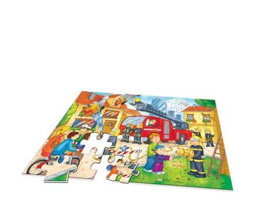 Noris Puzzle Riesenpuzzle 45 tlg. Feuerwehr, 45 Puzzleteile