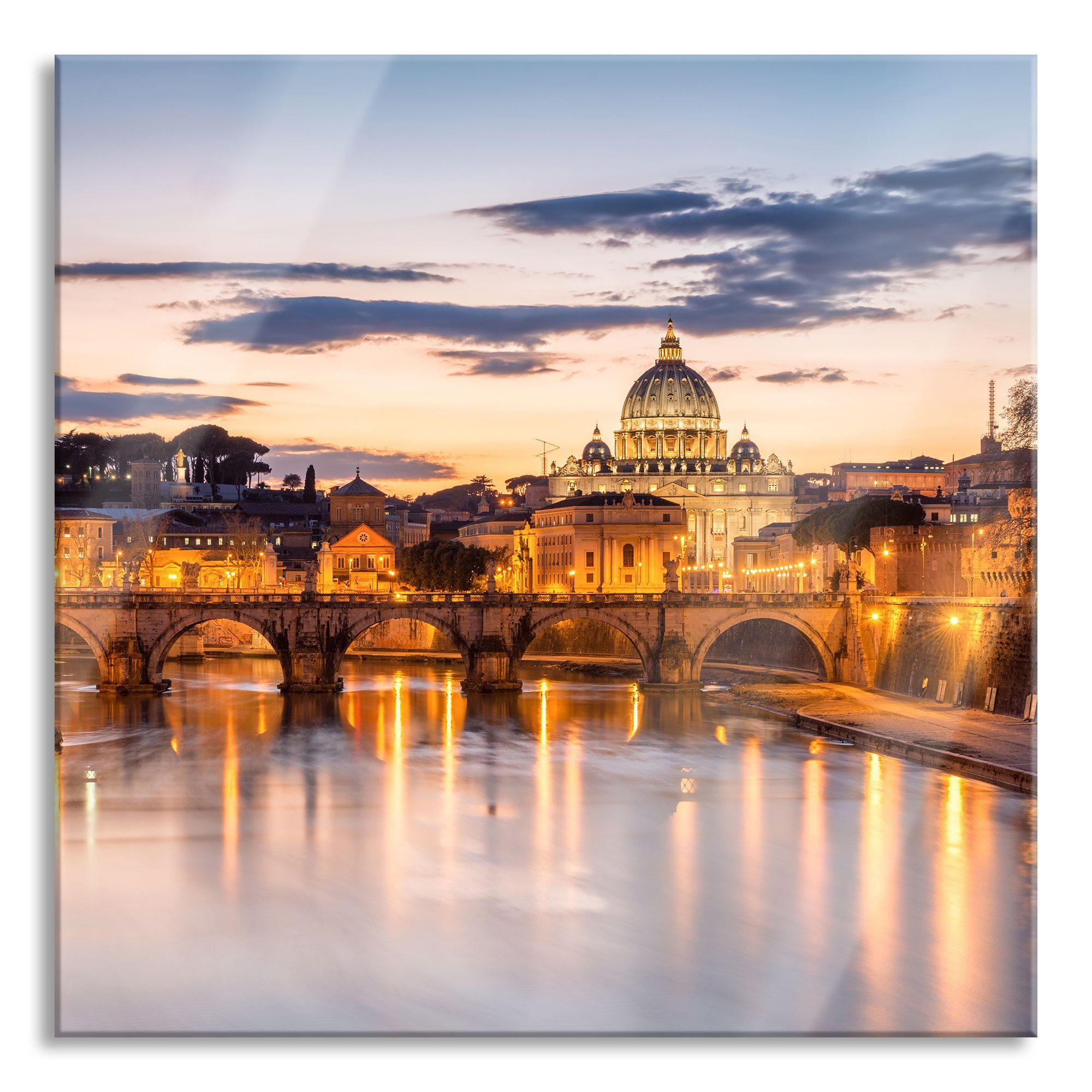 Glasbild der Basilika St. Peter in Rom