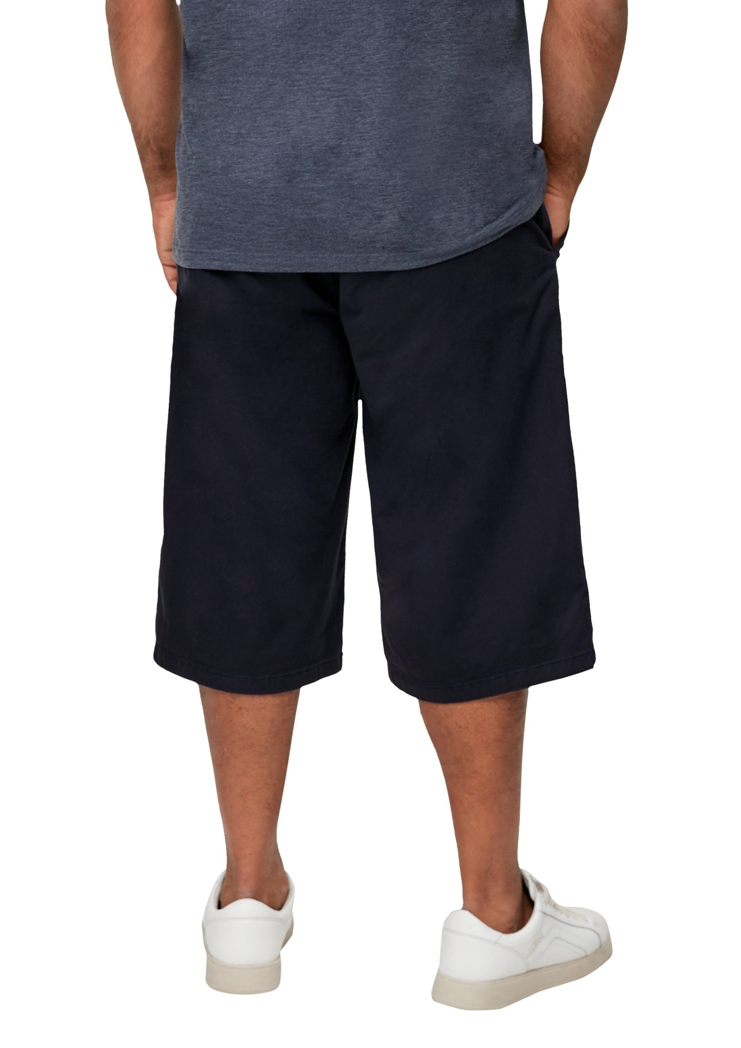 s.Oliver Stoffhose Tunnelzug navy mit Relaxed: Bermuda