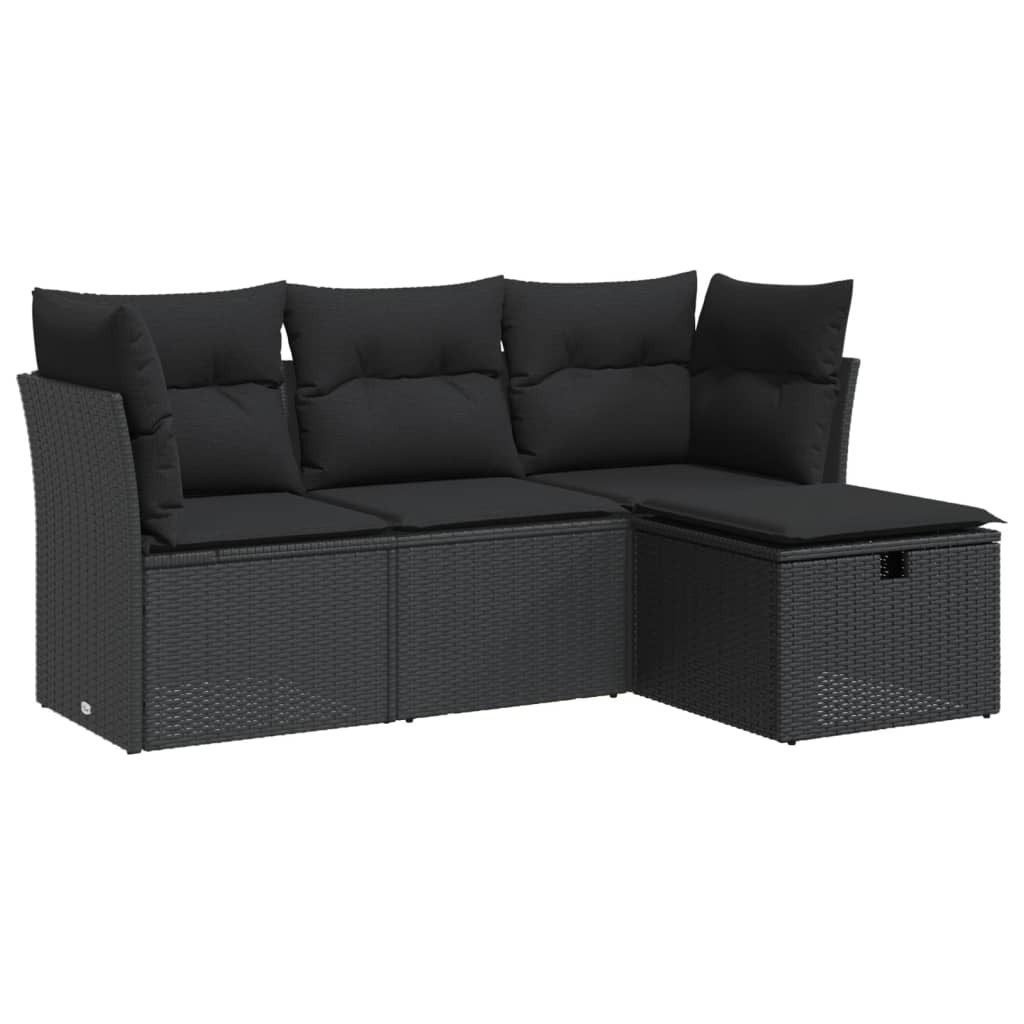 vidaXL Gartenlounge-Set 4-tlg. Garten-Sofagarnitur mit Kissen günstig online kaufen