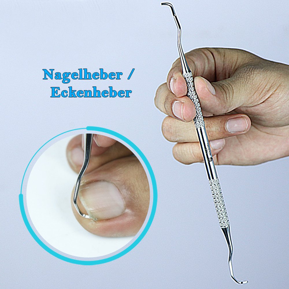 SMI Nagelhautzange Fußpflege set Nagelhautzange Nagelhautschieber Eckenheber, Fußpflegeset, 4-tlg., Fußpflege Nagelhautzange Nagelhautschieber Eckenheber, mit Nagelheber Fußpflege set