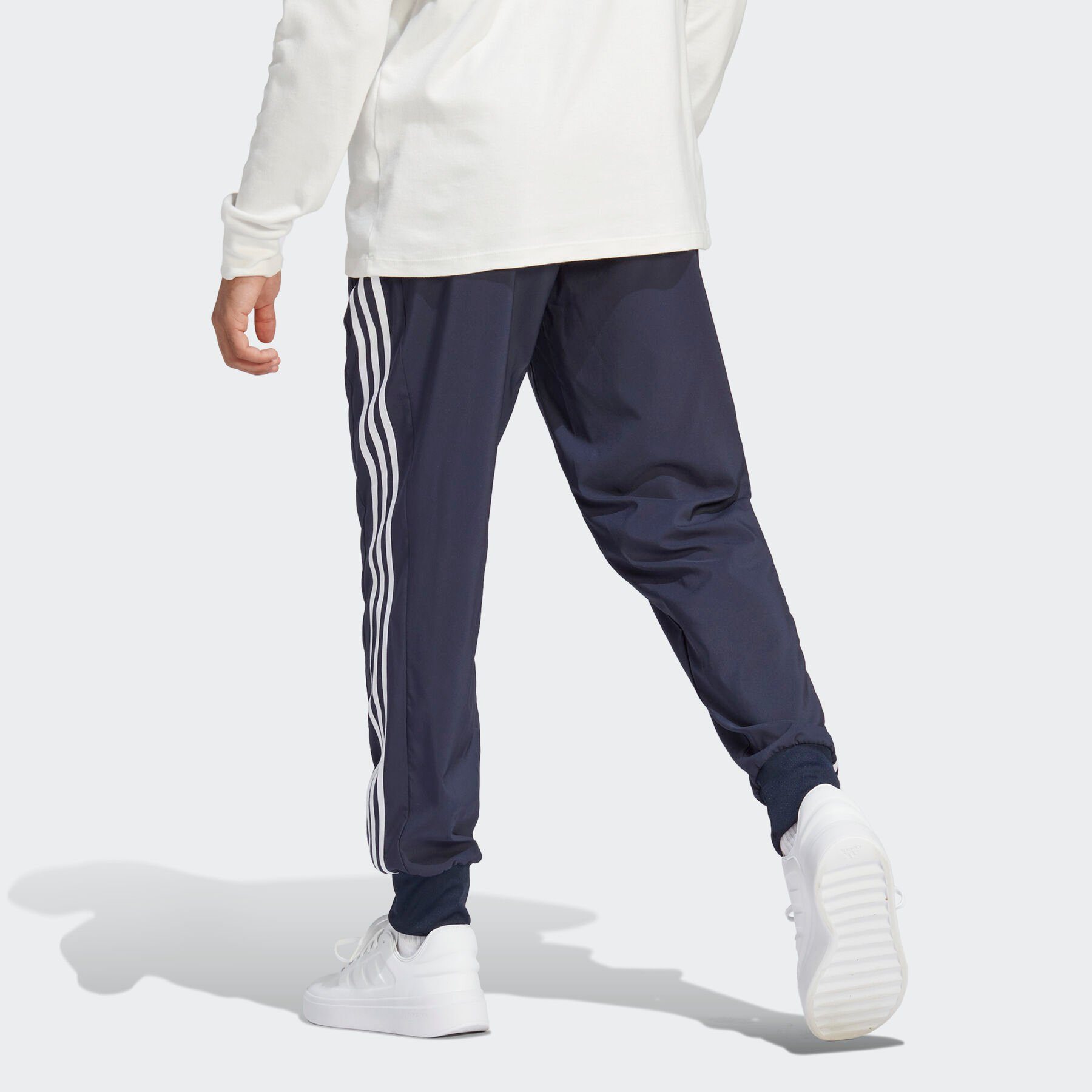 ESSENTIALS AEROREADY Ink 3STREIFEN adidas CUFF Sportswear WOVEN Legend White / TAPERED HOSE (1-tlg) Sporthose