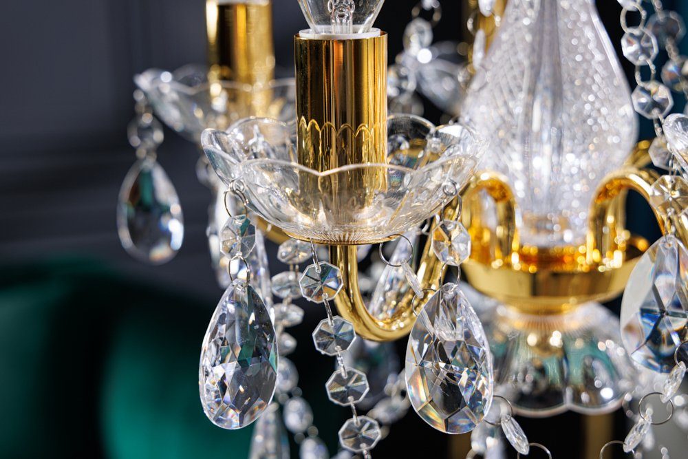 riess-ambiente Kronleuchter DIAMONDS S 40cm gold, ohne Leuchtmittel, Wohnzimmer · Acryl · Schlafzimmer · Barock Design – Bild 5 von 5