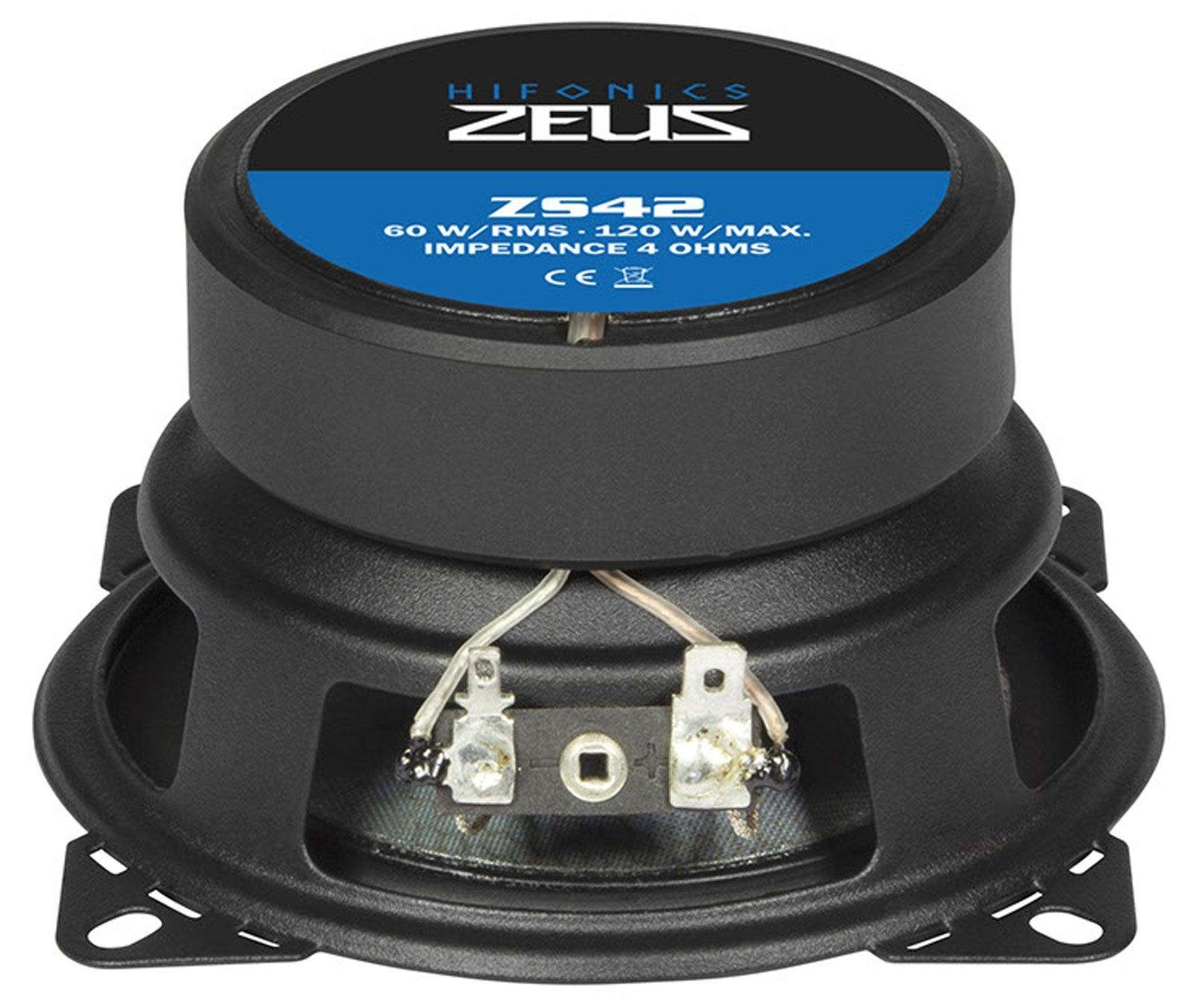 ZS-42 Paar 10cm 2-Wege Auto-Lautsprecher Zeus Koax 120 Watt Hifonics