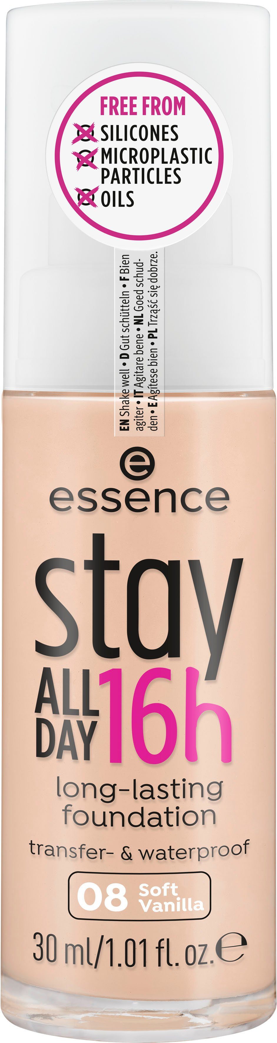 Essence Foundation stay ALL 16h DAY long-lasting, Soft 3-tlg. Vanilla