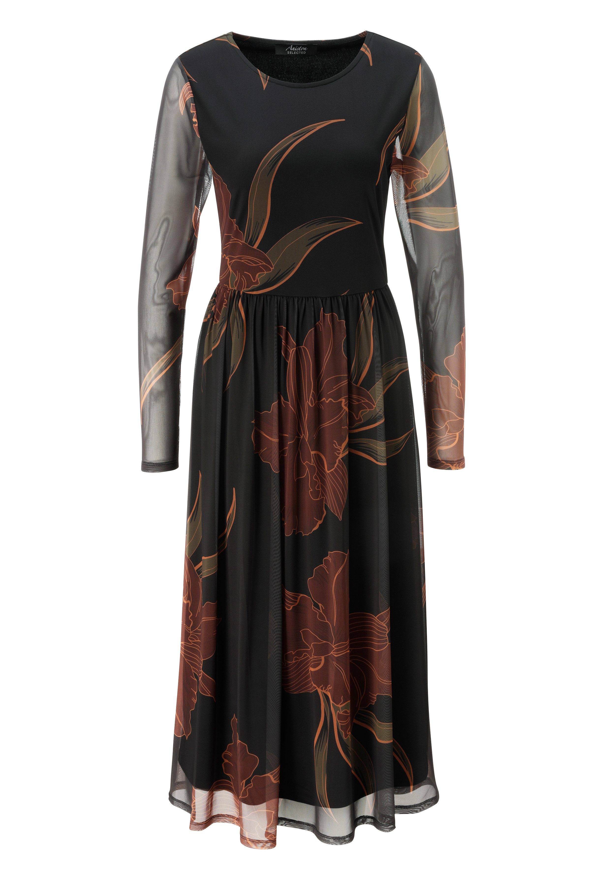 Aniston SELECTED Maxikleid in Mesh-Qualität und Gummizug in der Taille - NEUE KOLLEKTION – Bild 5 von 5