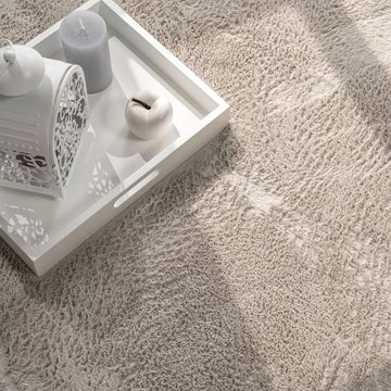 Fellteppich Wohnzimmer Hochflor Teppich Kunstfell Modern Unifarben Flauschig Weich, TT Home, Läufer, Höhe: 26 mm