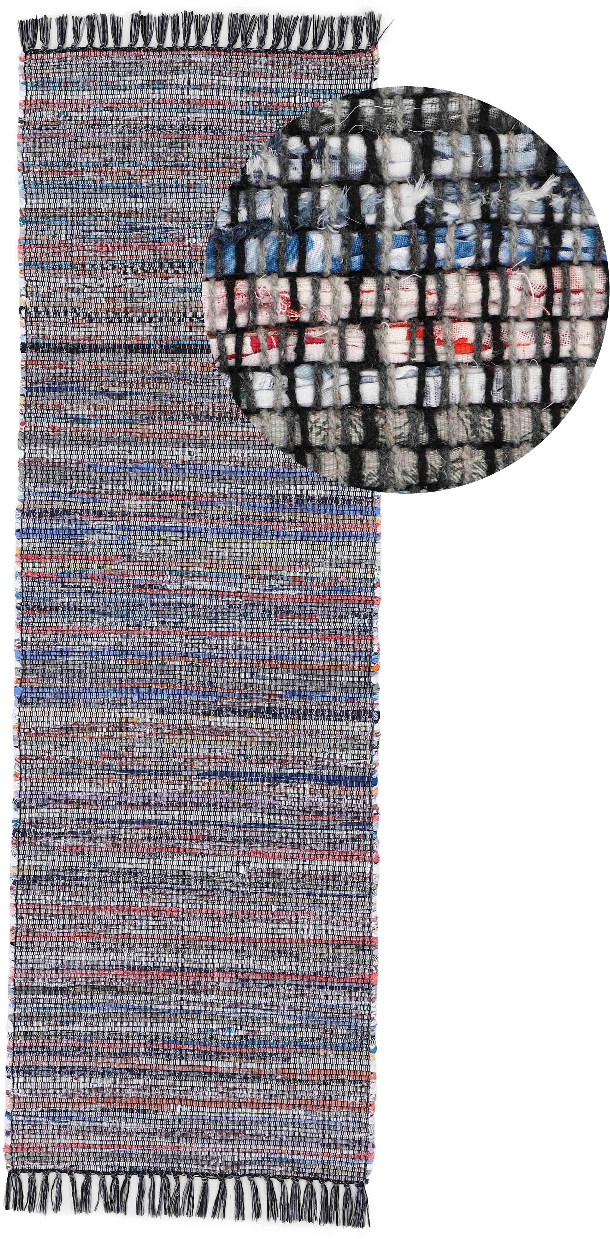 carpetfine Teppich "Kelim Chindi, Wendeteppich" rechteckig 6 mm Höhe handge günstig online kaufen